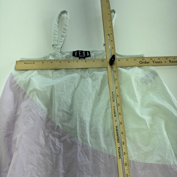 Veda Dress Womens P XXS Fiesta Pastel Fiesta Colorblock Midi Cotton Summer Boho - Picture 7 of 9